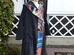 着物リメイク　古布手作り　ゴリゴリ麻、旗のコートの画像