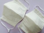 再販いたしました!綿100% 国産ガーゼ 立体マスク 生成り 2枚セット