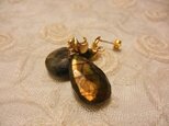 ラブラドライトのドロップピアス