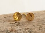 K24 Pure Gold Moon ◇小さな純金の満月◇スタッドピアス◇片耳分～の画像