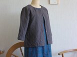 タブルガーゼの七分袖カーディガンの画像