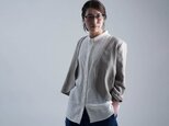 【wafu】Linen Bolero Vネックボレロ / アッシュパール h001b-asp2の画像