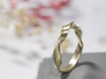 つや消し ブラスツイストリング 3.0mm幅 マット 真鍮｜BRASS RING 指輪 シンプル アクセサリー｜223の画像