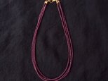 【K14gf・受注制作】Garnet Necklace・ガーネット３連ネックレス