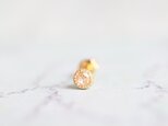 18K Rose Cut Diamond ピアス　(片耳)の画像