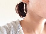 14KGF tiny*pearl hoopピアス/イヤリングの画像