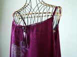 着物リメイク：紫のキャミソールワンピースの画像