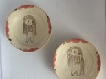 アマビエ豆皿 赤の画像