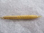 御蔵島柘植　瘤杢　トラ杢　椿油仕上げ　シャープペンシル（0.5ミリ）　希少材の画像