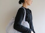 Hand block print bag / shimashimaの画像