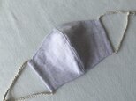 リネン★ラベンダー★ ノーズワイヤー、フィルターポケット付き 立体マスク 大人Mサイズ 1枚の画像