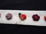 O様ご依頼品　古布　お花のパーツ✿５個セットの画像