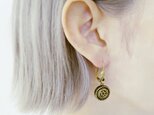 ヴィンテージガラスボタン ピアス vintage btn earrings <PE7-0420>の画像