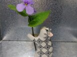 一輪ねこ　　菱目模様の画像