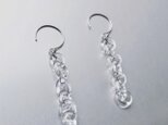 Round long chain 2way earring SVの画像