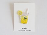 ☆NEW☆レモンスカッシュブローチ(ストロー白)