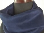 藍染 シルク ストール 格子の画像