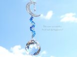 幻想的な青の雫*月と星のサンキャッチャーの画像