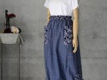 着物リメイク 浴衣サルエルパンツ/M~Lの画像
