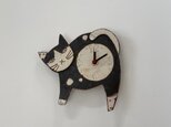ねこ 掛け時計 (陶器) no.1