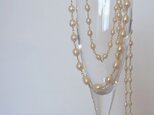 グラデーションパール 14kgf ロングネックレス