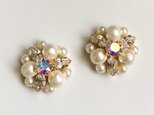 コットンパールビジューピアス/イヤリング