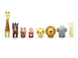 動物フィギュア/ミニチュア　アニマルセット（ライオン、象、虎、アルパカ、麒麟、馬、カピバラ、レッサーパンダ）の画像