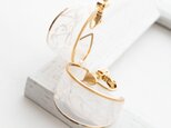 Resin marble hoop earringsの画像