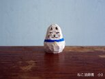 木彫り　ねこ法師青　小3