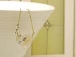 さくら貝と忘れな草のネックレス（Hart)（オーダー）