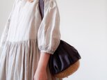 Drawstring bag Linen grayの画像