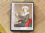 フランス　美術切手ブローチ6176の画像