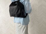 馬革＊ブラック＊ソフトで軽い2wayリュック＊A4収納可
