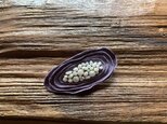 革花のブローチピン(パール)小  金具3.5cm 薄紫の画像