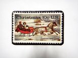 アメリカ1974年「クリスマス切手」ブローチの画像