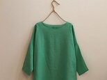 受注作品☆ベラルーシリネンのワンピース(グラスグリーン)☆の画像