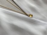 14kgf シャンデリアブリオレットカット宝石質シトリンネックレス45cmの画像