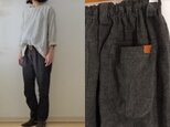 【受注制作】炭染リネン ゆるりパンツの画像
