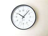 KATOMOKU plywood clock 18 km-110BLRC ブラック 電波時計 連続秒針の画像