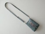 annco leather pochette (blue gray)