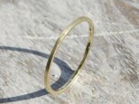 つや消し ブラスフラットリング 1.0mm幅 マット 真鍮｜BRASS RING 指輪 シンプル アクセサリー｜163の画像