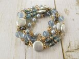 SALE Necklace　フローライト　チェコガラス（N1217)の画像