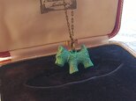 ヴィンテージ　Scottie dog (Green)／Ribbon　ミディアムロングネックレスの画像