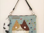 「ハチワレ猫帽子の猫少年」のお財布の画像