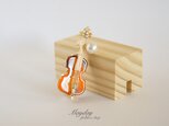 『優雅なブローチシリーズ』バイオリンのブローチ 帯び留の画像