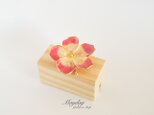『優雅なブローチシリーズ』桃の花　ブローチ 帯留めの画像
