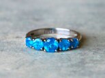 天然石*カイヤナイト ハーフエタニティ 指輪*13号 SV