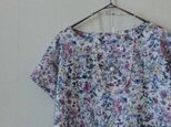 リバティ 後ろタックのフレンチスリーブ ブラウス Wild Flowers
