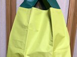 傘生地エコバック黄緑　内ポケット収納タイプ（大）の画像