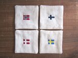 北欧国旗コースター 4カ国4枚セット　の画像